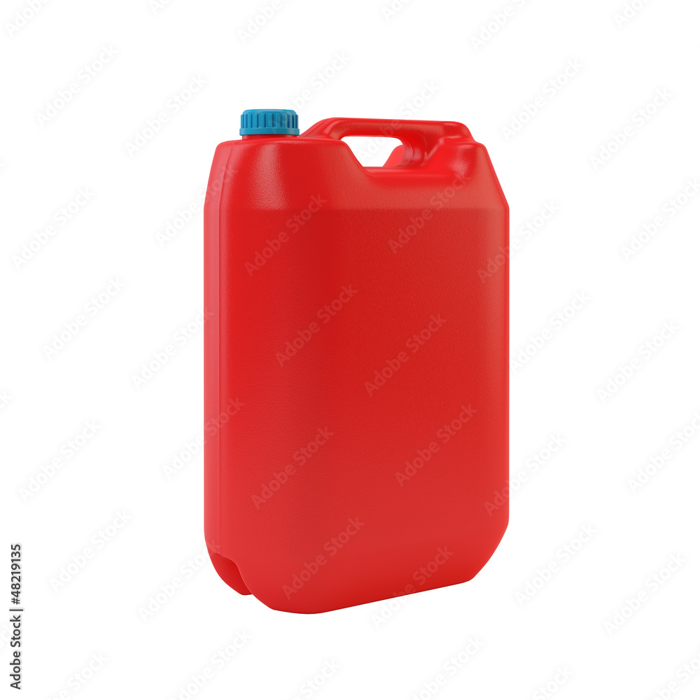 Red jerrycan isolated on white Red jerrycan isolated on white