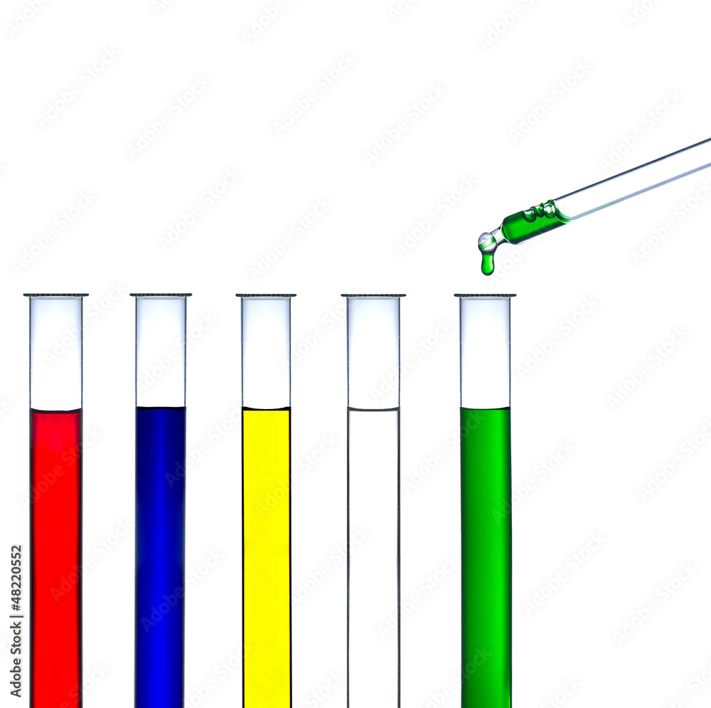 Reagenzgläser und Pipette Reagenzgläser und Pipette
