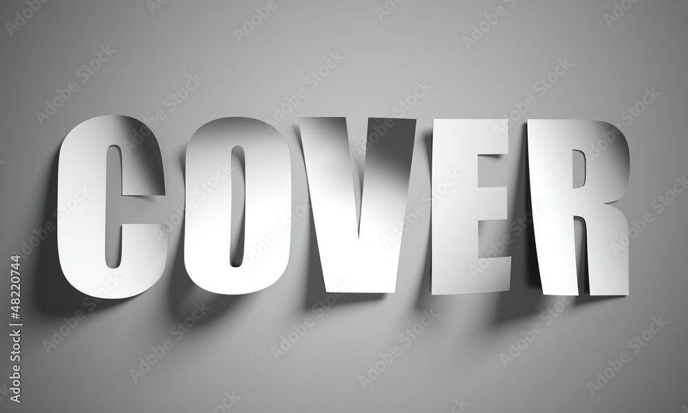 Cover cut from paper on background Cover cut from paper on background