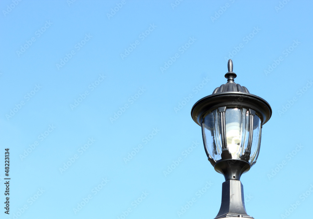 lantern on a blue sky background