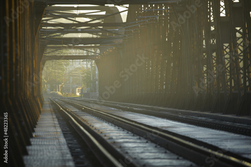 Railway bridge  Prague  Czech Republic