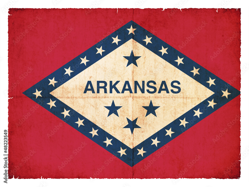 Grunge-Flagge Arkansas (USA)