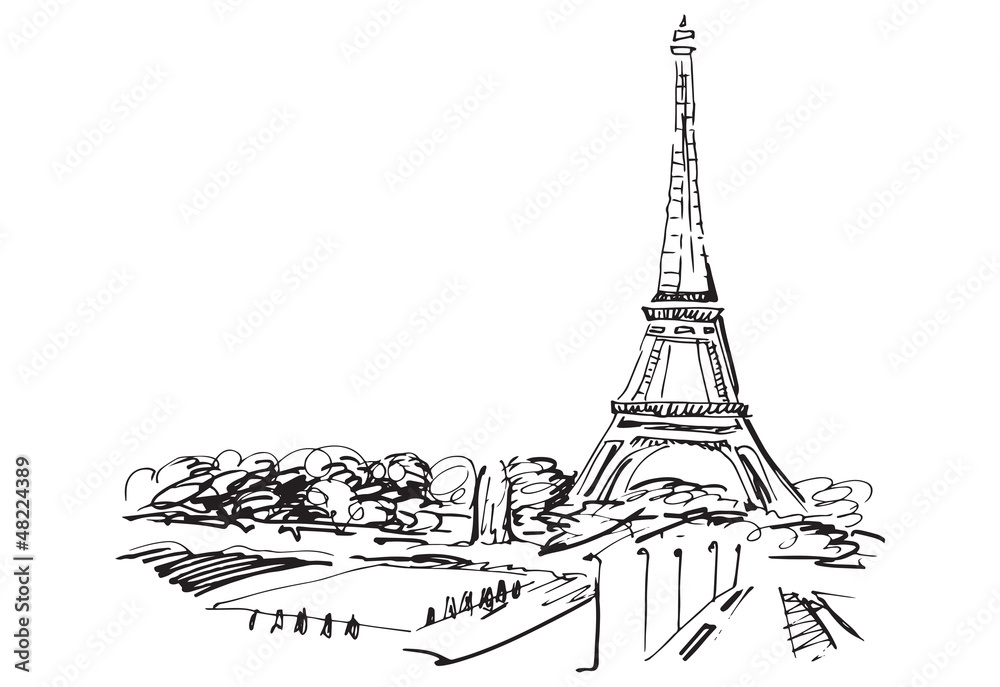 Naklejka premium Eiffel Tower. Paris, France.