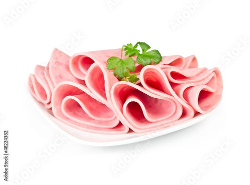 pieces of sliced ​​ham