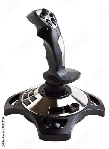 computer joystick isolated on white