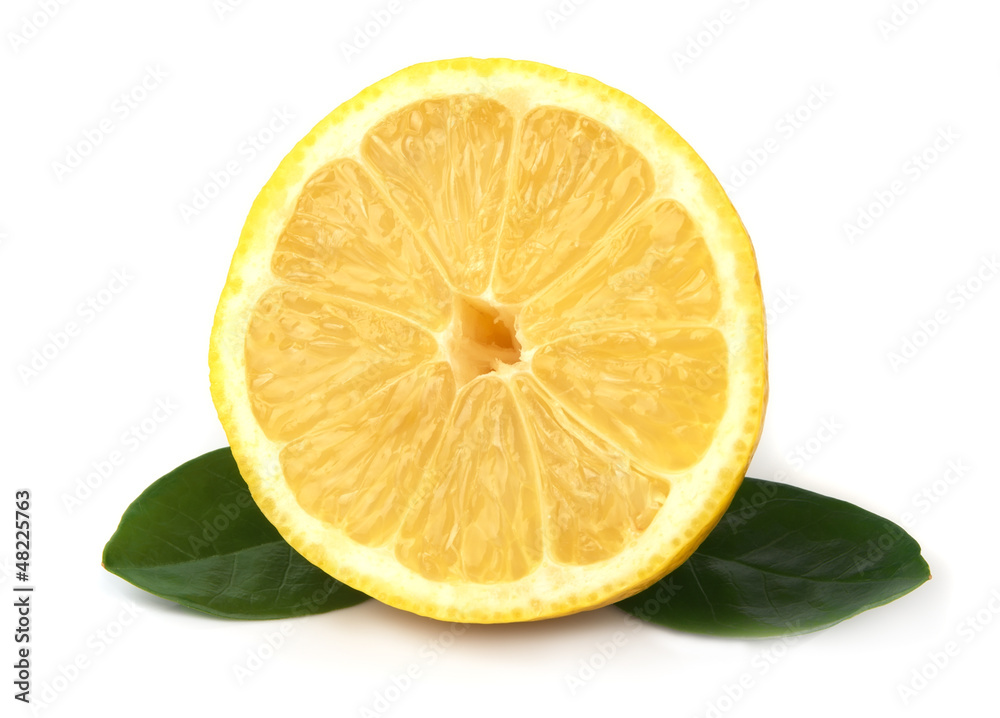 fresh lemon with leaves fresh lemon with leaves