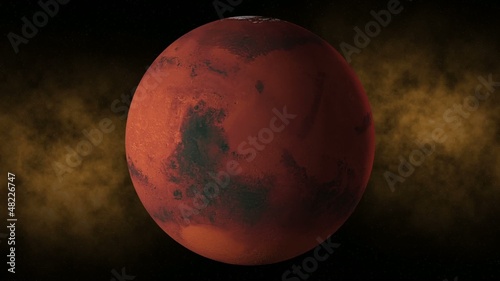 Planet mars space, stars