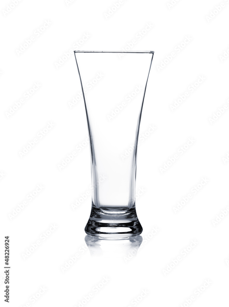 Coctail glass set. Empty beer glass on white Coctail glass set. Empty beer glass on white