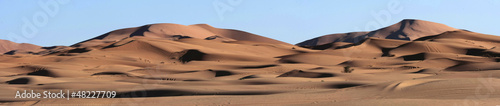 Sand Dunes Panorma in the Sahara Desert