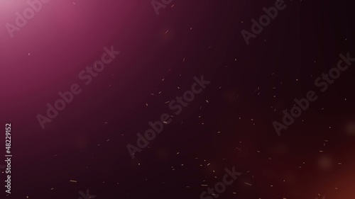 Fire cinder particles move against a flickering background.