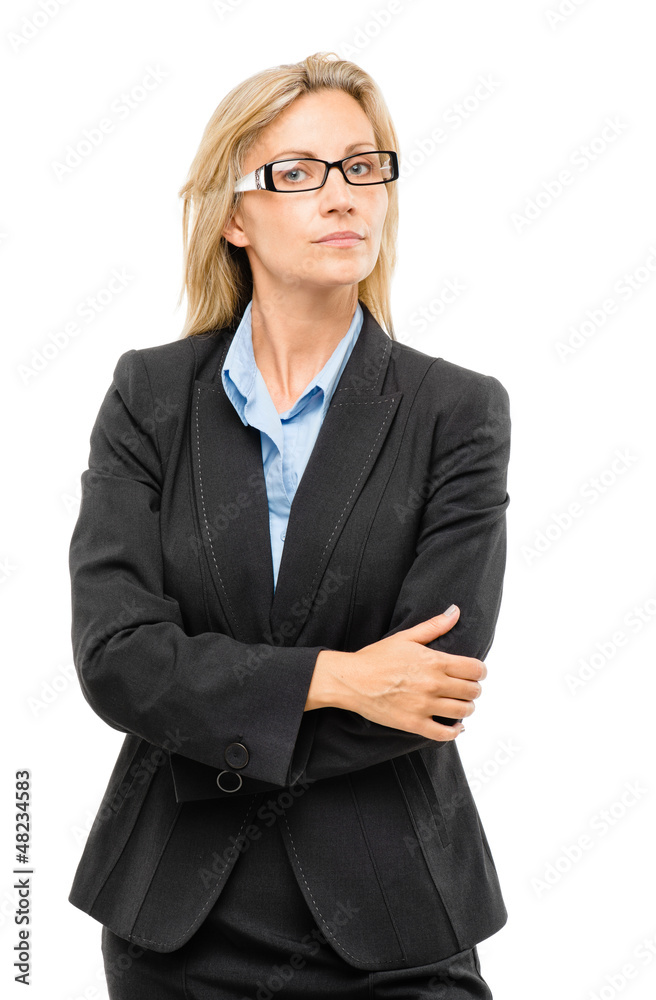 Mature business woman confident arms folded Mature business woman confident arms folded