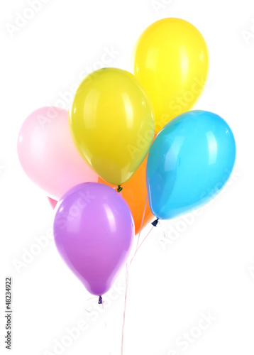 colorful balloons isolated on white