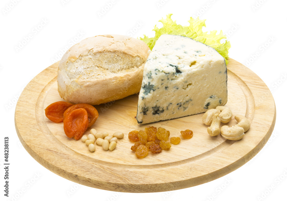 Slice of blue cheese