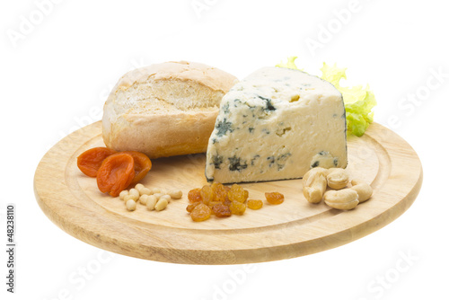 Slice of blue cheese