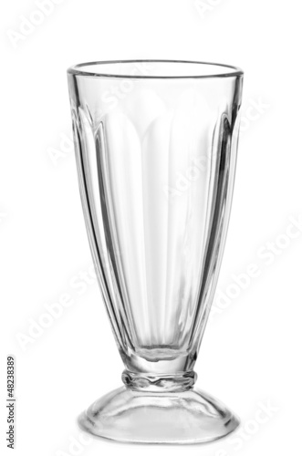 Empty glass for a milkshake