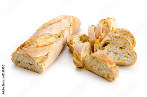 Baguette geschnitten