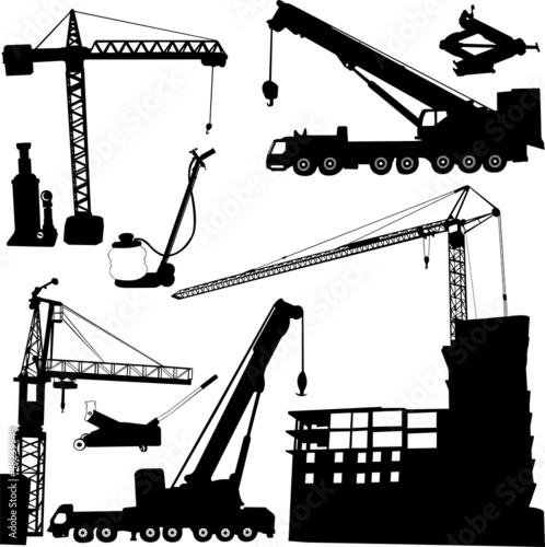 construction crane - vector