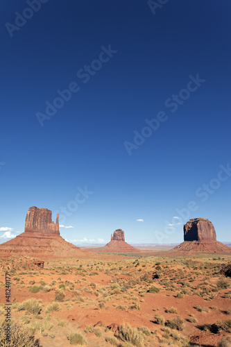 vertical view of Monument Valley