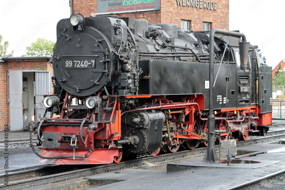 Fototapeta premium Lokomotywa parowa kolei wąskotorowej Harz