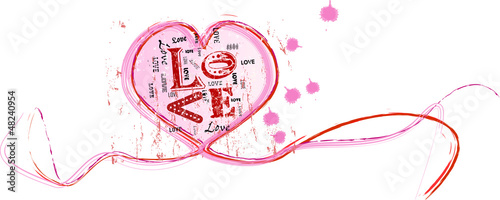 heart shaped stroke, background