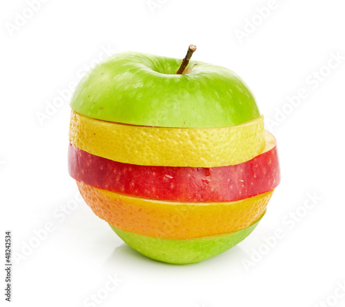 Mixed Fruit isolated on white background