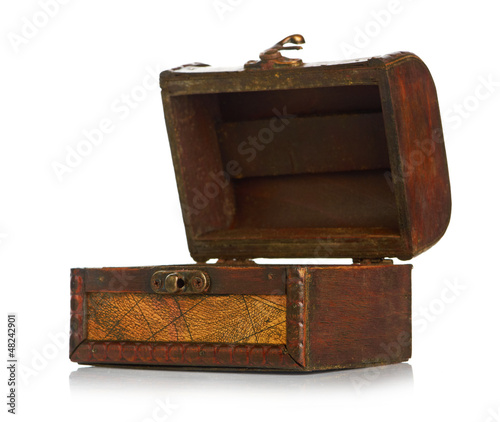 open wooden chest