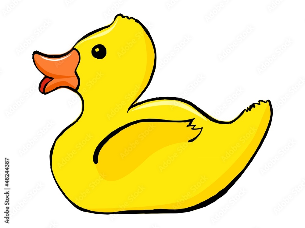 hand drawn, vector illustration of bath duck hand drawn, vector illustration of bath duck