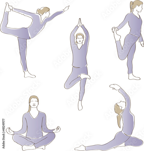 Yoga - Übungen für  Entspannung, Meditation für eine gute Gesundheit, Zufriedenheit finden und gelassen bleiben