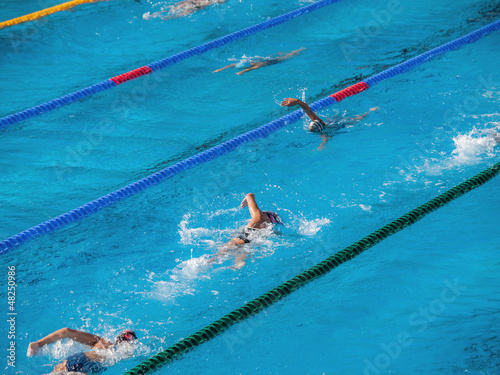 People exercising in a swimming pool