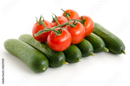 Tomaten und Gurken