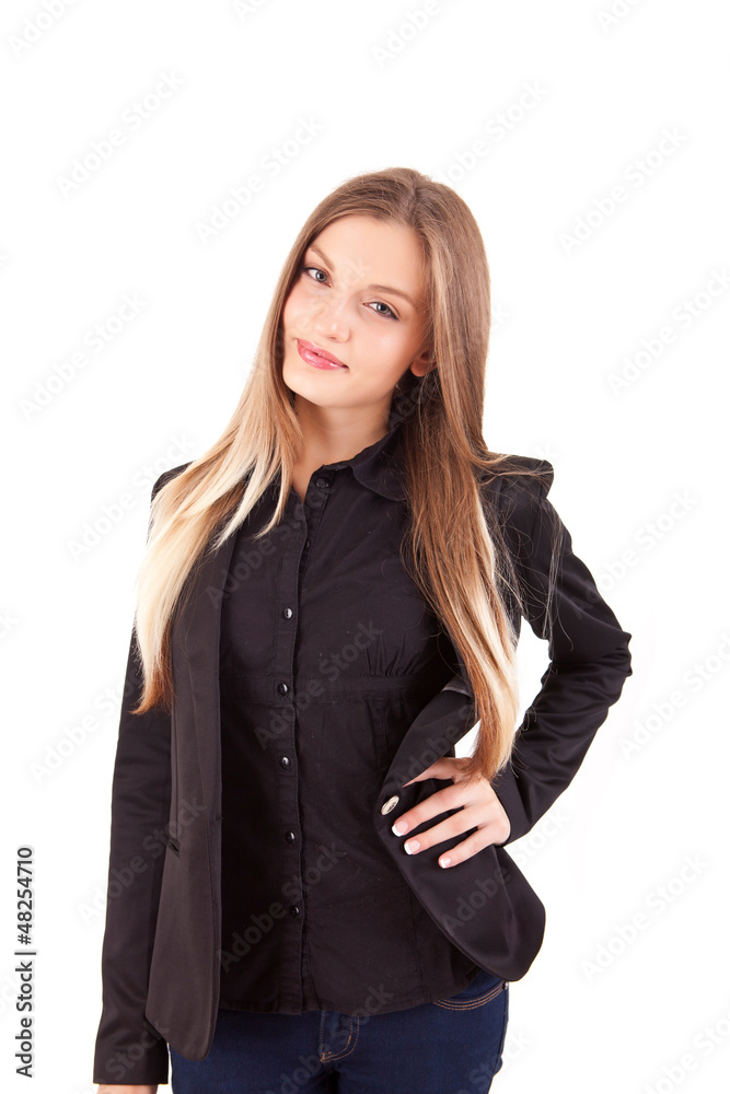 Pretty young business woman posing Pretty young business woman posing