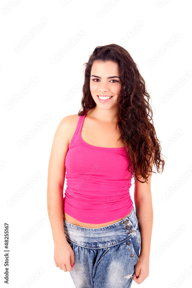 Beautiful woman smiling and posing Beautiful woman smiling and posing