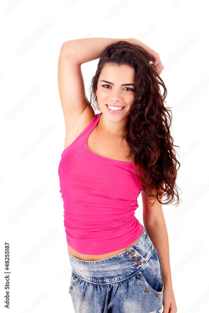 Beautiful woman smiling and posing Beautiful woman smiling and posing