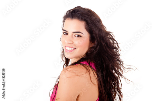 Beautiful woman smiling and posing