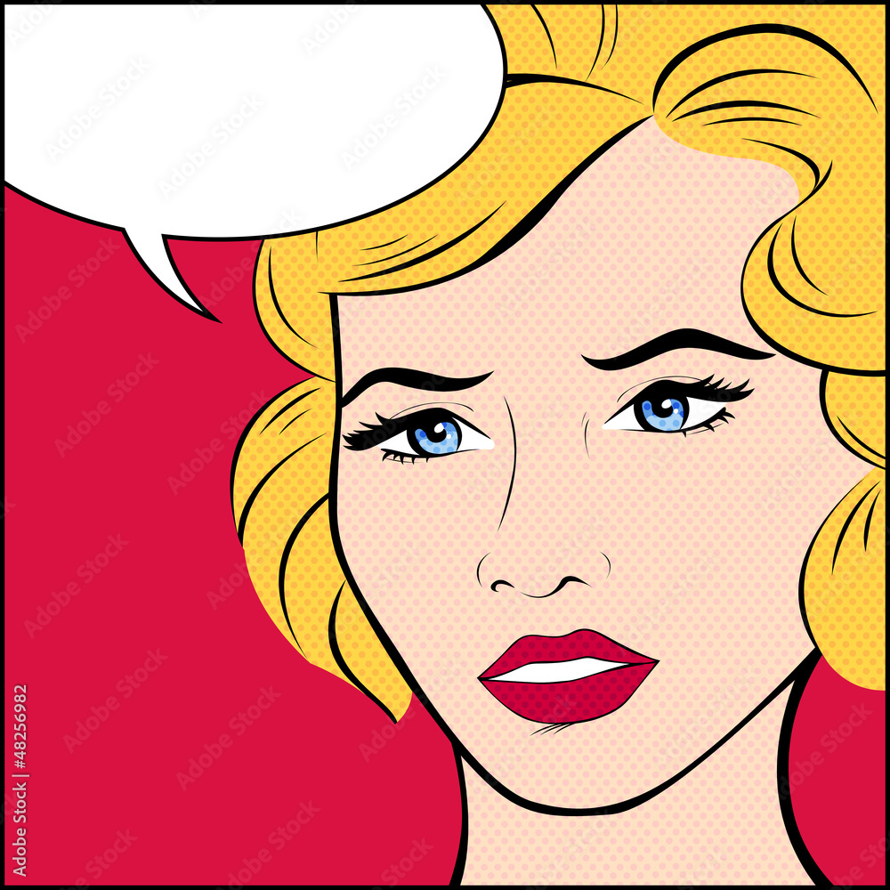 Vector Illustration of an abstract Popart Woman Vector Illustration of an abstract Popart Woman