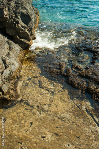 beautiful rocky beach in croatia © nagydodo