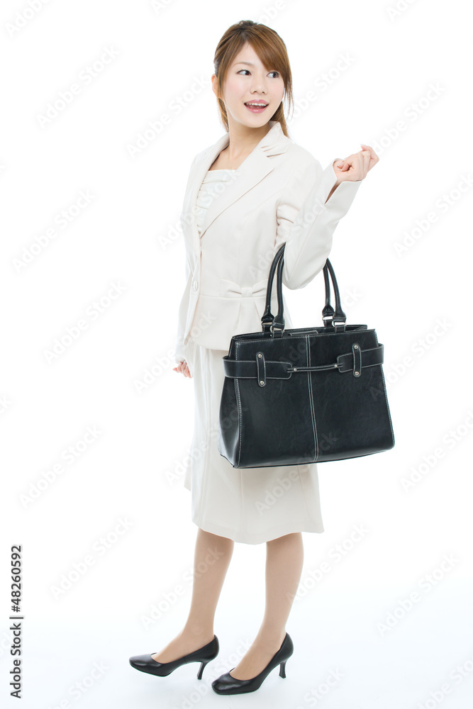 Beautiful asian businesswoman on white background Beautiful asian businesswoman on white background