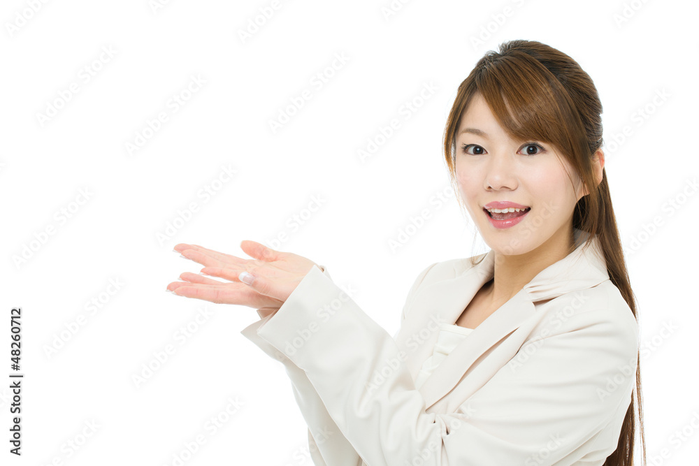 Beautiful asian businesswoman on white background Beautiful asian businesswoman on white background