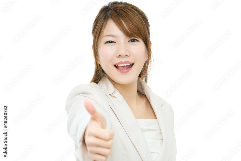 Beautiful asian businesswoman on white background Beautiful asian businesswoman on white background