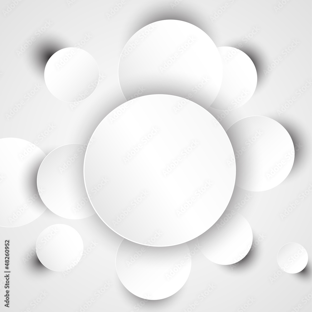 Paper white circles. Paper white circles.