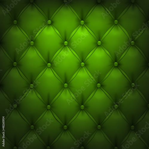 Green vector upholstery leather pattern background.