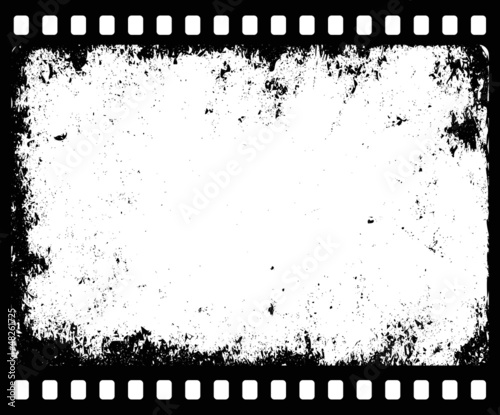 grunge filmstrip with transparent space insert for picture