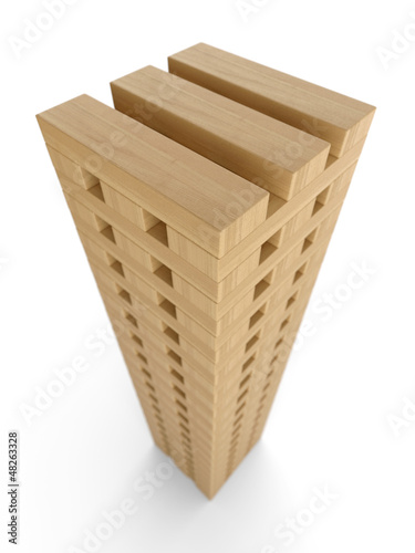 Fototapeta Naklejka Na Ścianę i Meble -  Turm aus Bauklötzen