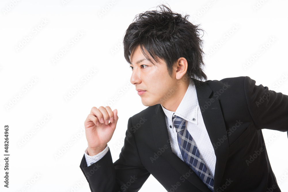 ビジネスマン　走る