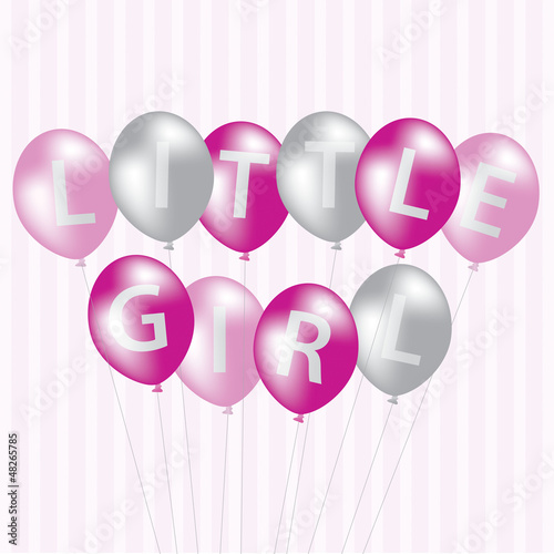 Little Girl Baby Card