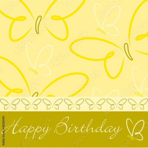 Happy Birthday Butterfly Card