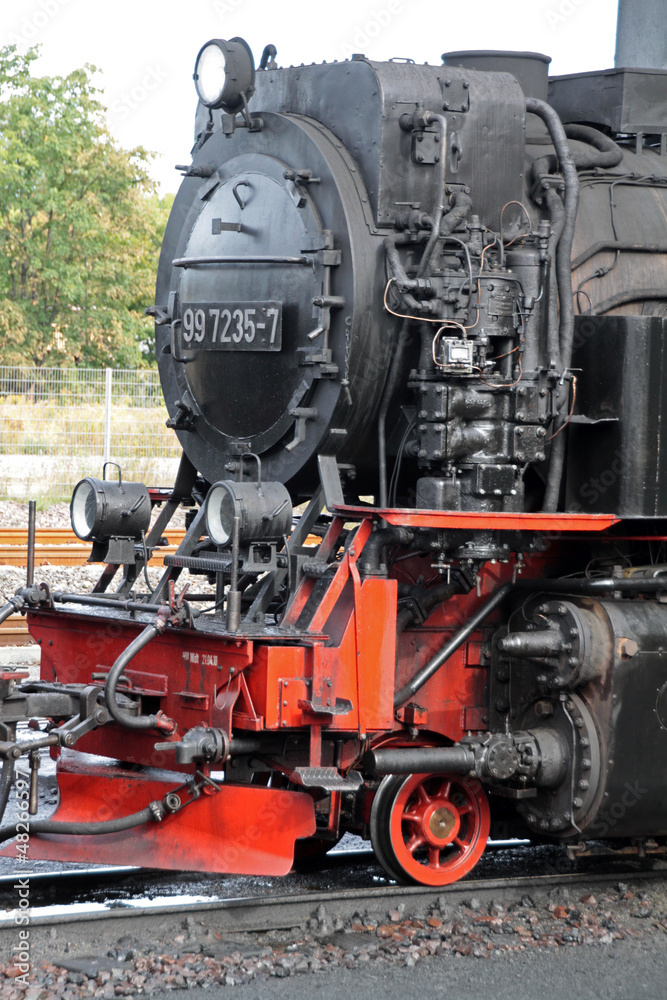 Naklejka premium Lokomotywa parowa kolei wąskotorowej Harz