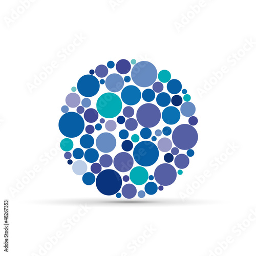 Blue circles Background # Vector
