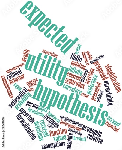 Word cloud for Expected utility hypothesis