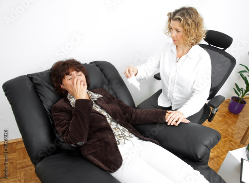 woman with psychiatrist photo